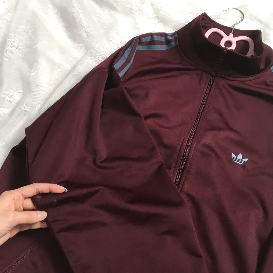 아디다스 버건디 + 하늘그레이 져지 상품이미지6