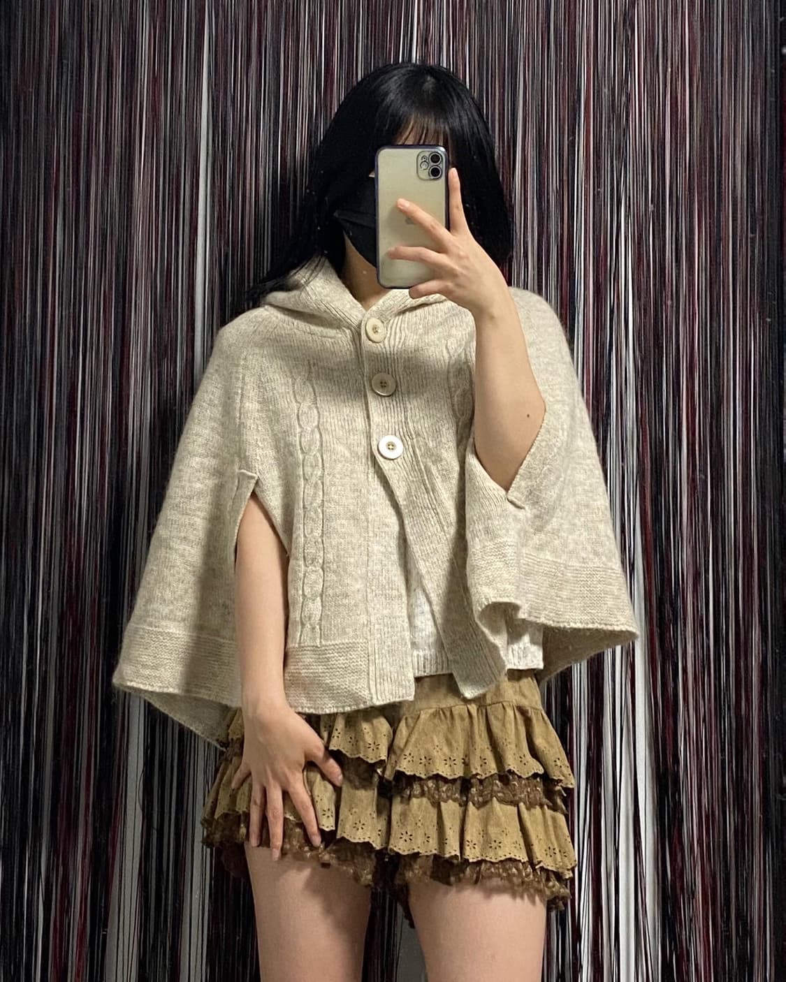Japan) 울 후드 숏 케이프 ✔️𝙎𝙞𝙯 상품이미지4