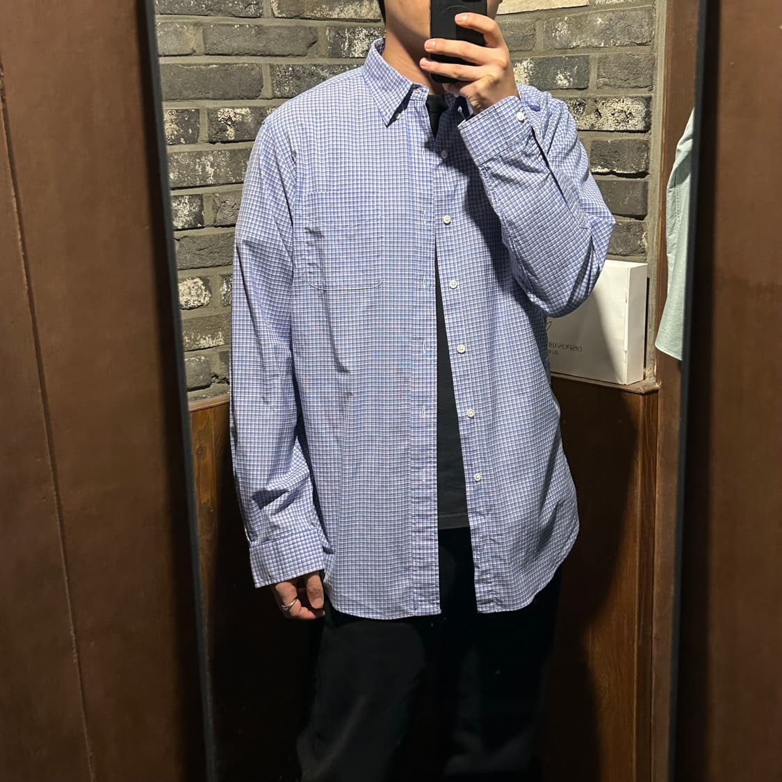 L) 폴로 랄프로렌 원포켓 클래식핏 체크 셔츠 상품이미지7