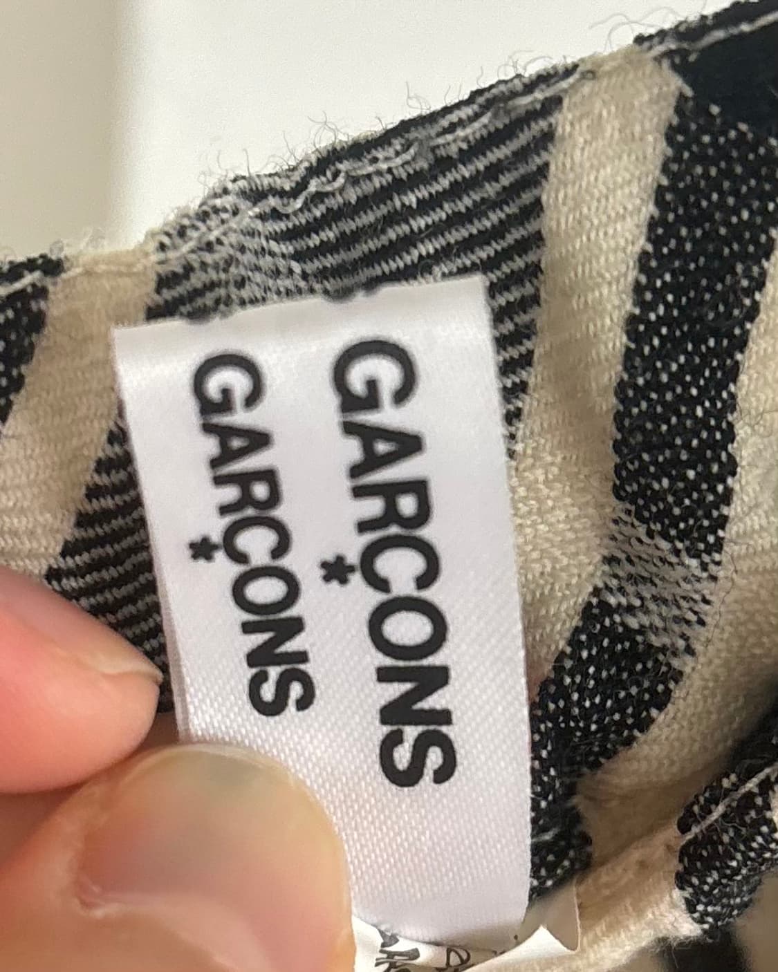 꼼데 가르송 체크 플레어 롱 스커트 상품이미지8