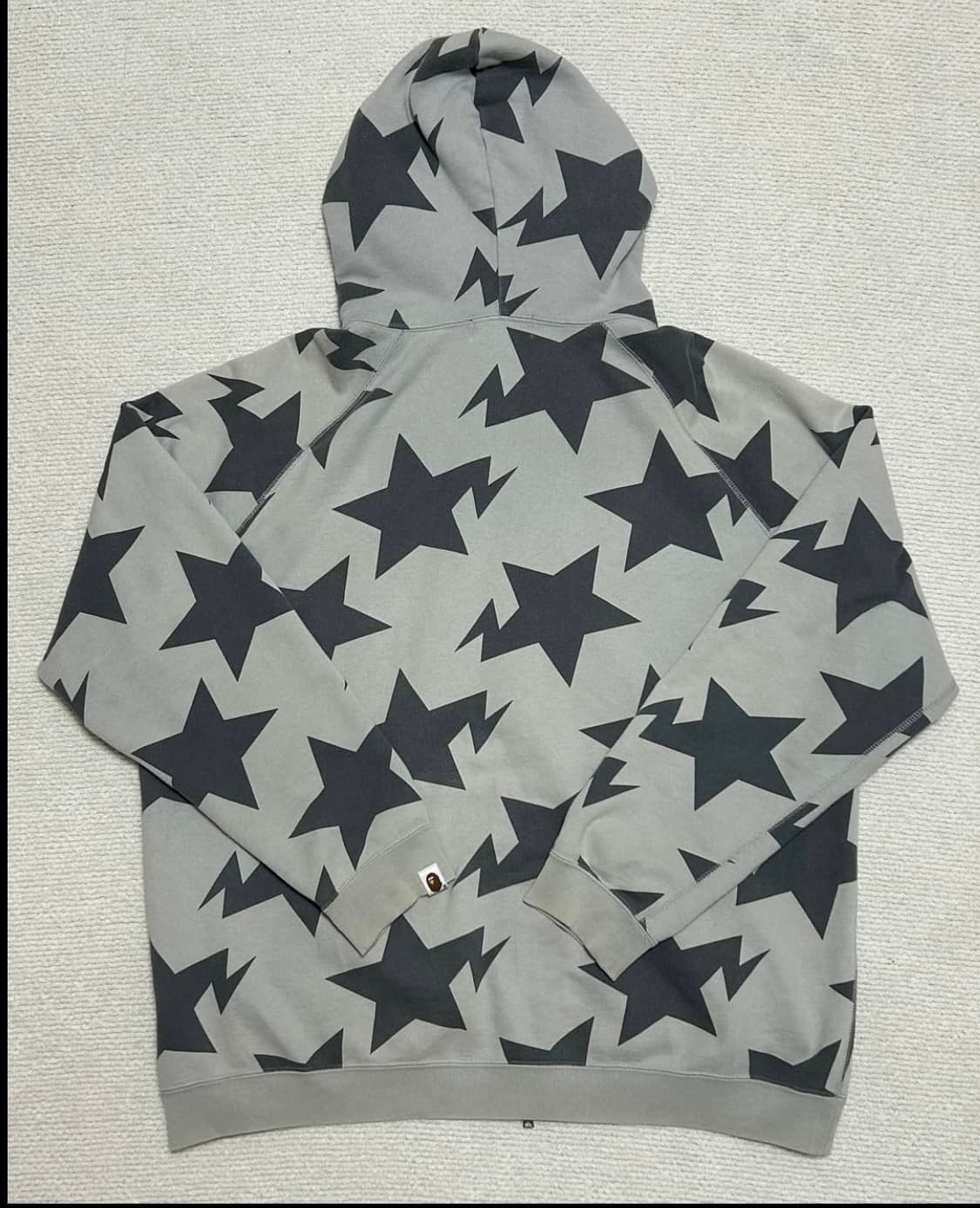 베이프 스타 후드집업 그레이 XL 상품이미지2