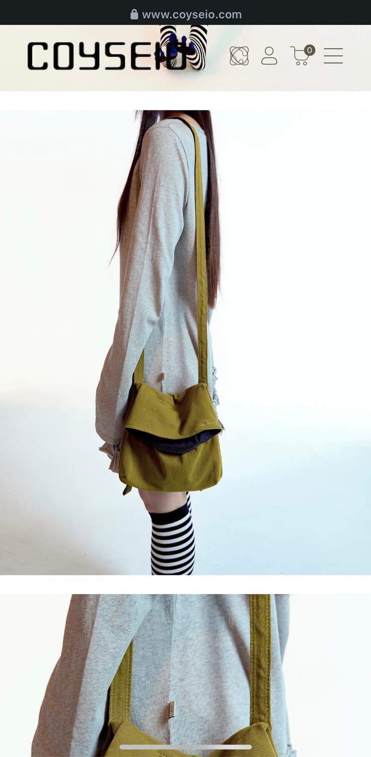 Coyseio FOLDING SWEAT CROSS BAG OLIVE 상품이미지4