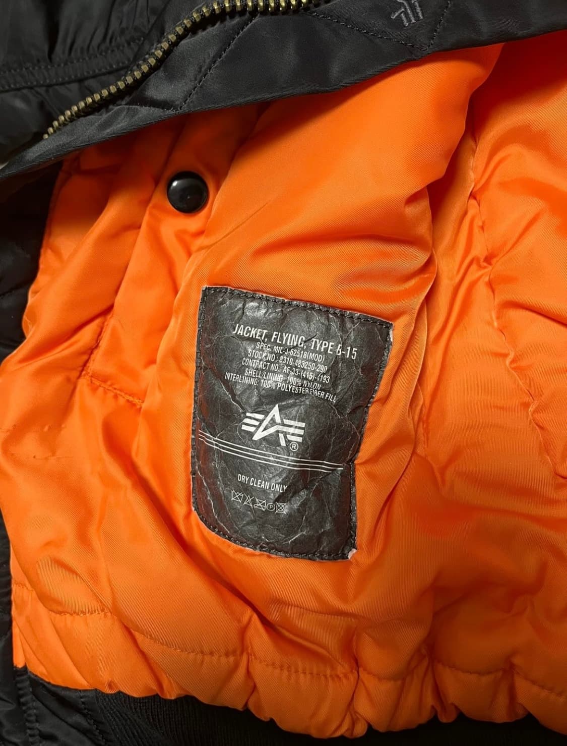 스투시 X 알파인더스트리 B-15 자켓 상품이미지4