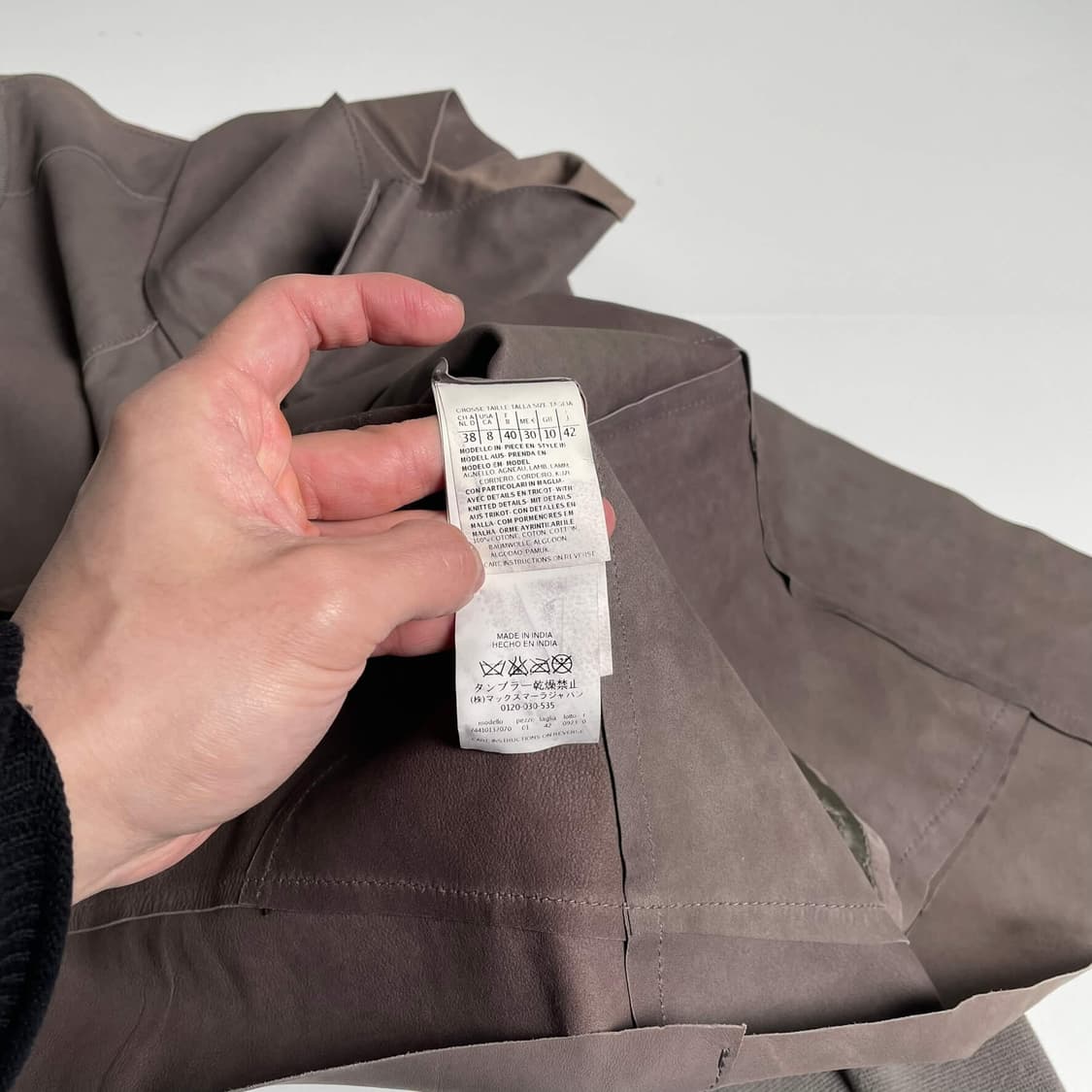 Sportmax 니트 슬리브 양가죽 자켓 상품이미지10