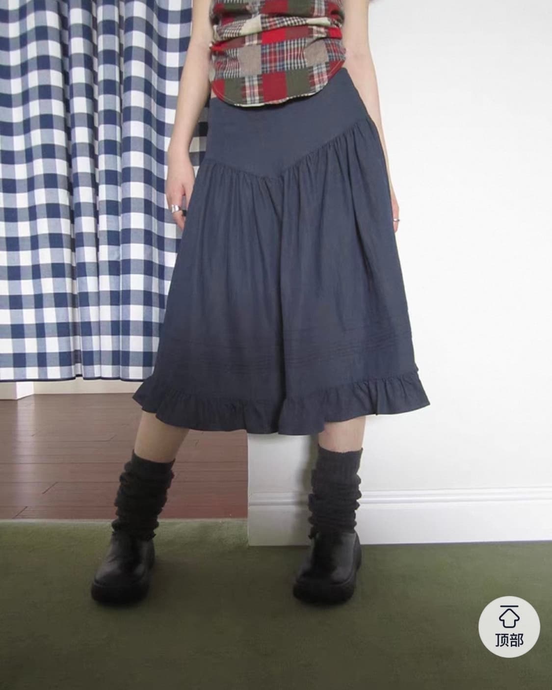 Ang project 스커트 치마 레이어드 빈티지 상품이미지2