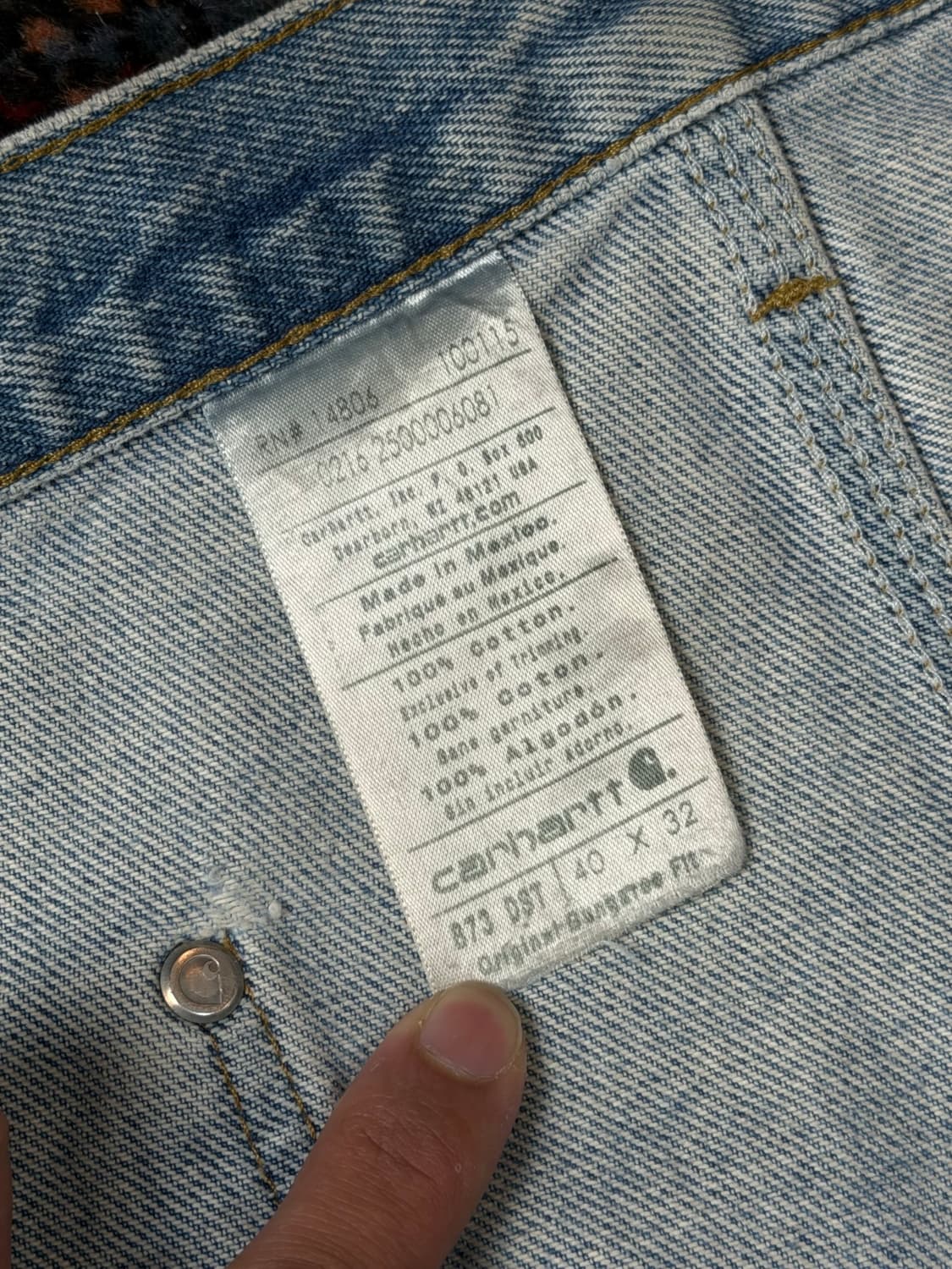OG 칼하트 B73 더블니 팬츠 칼하트 데님 더블니 상품이미지9