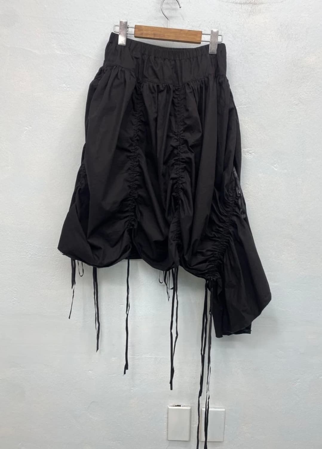 Black asymmetric balloon skirt# 상품이미지5