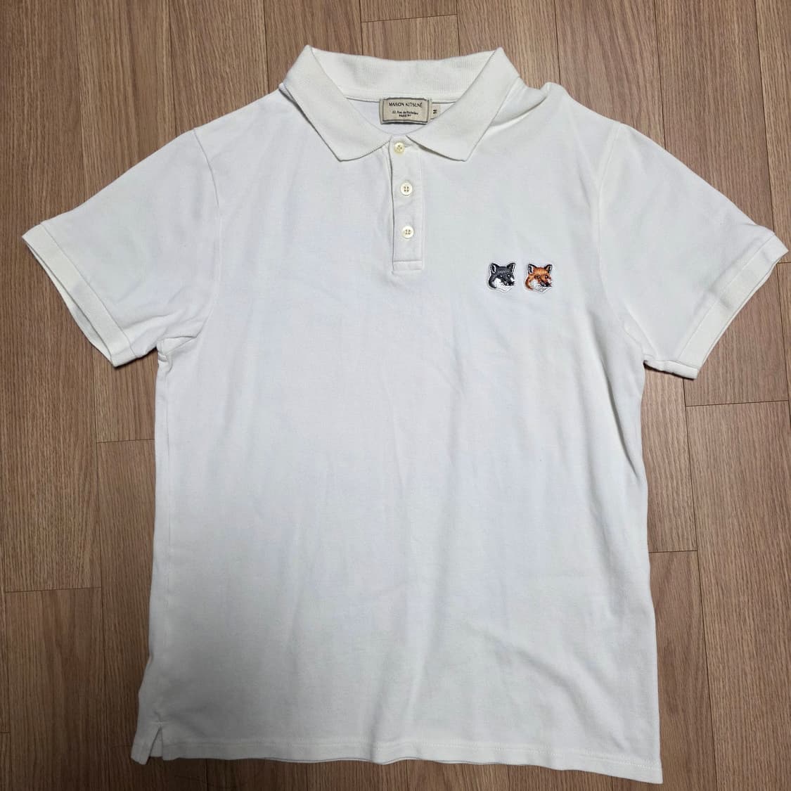 M) 메종키츠네 더블 폭스 화이트 카라반팔티 상품이미지1