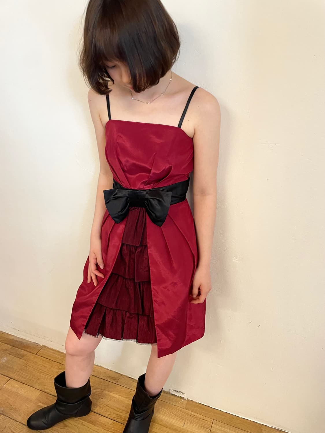 ribbon corset dress 상품이미지2