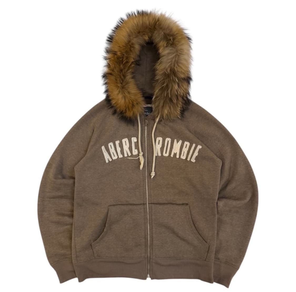 Abecrombie 아베크롬비 울프죠 퍼 후드집업 브라운 상품이미지4