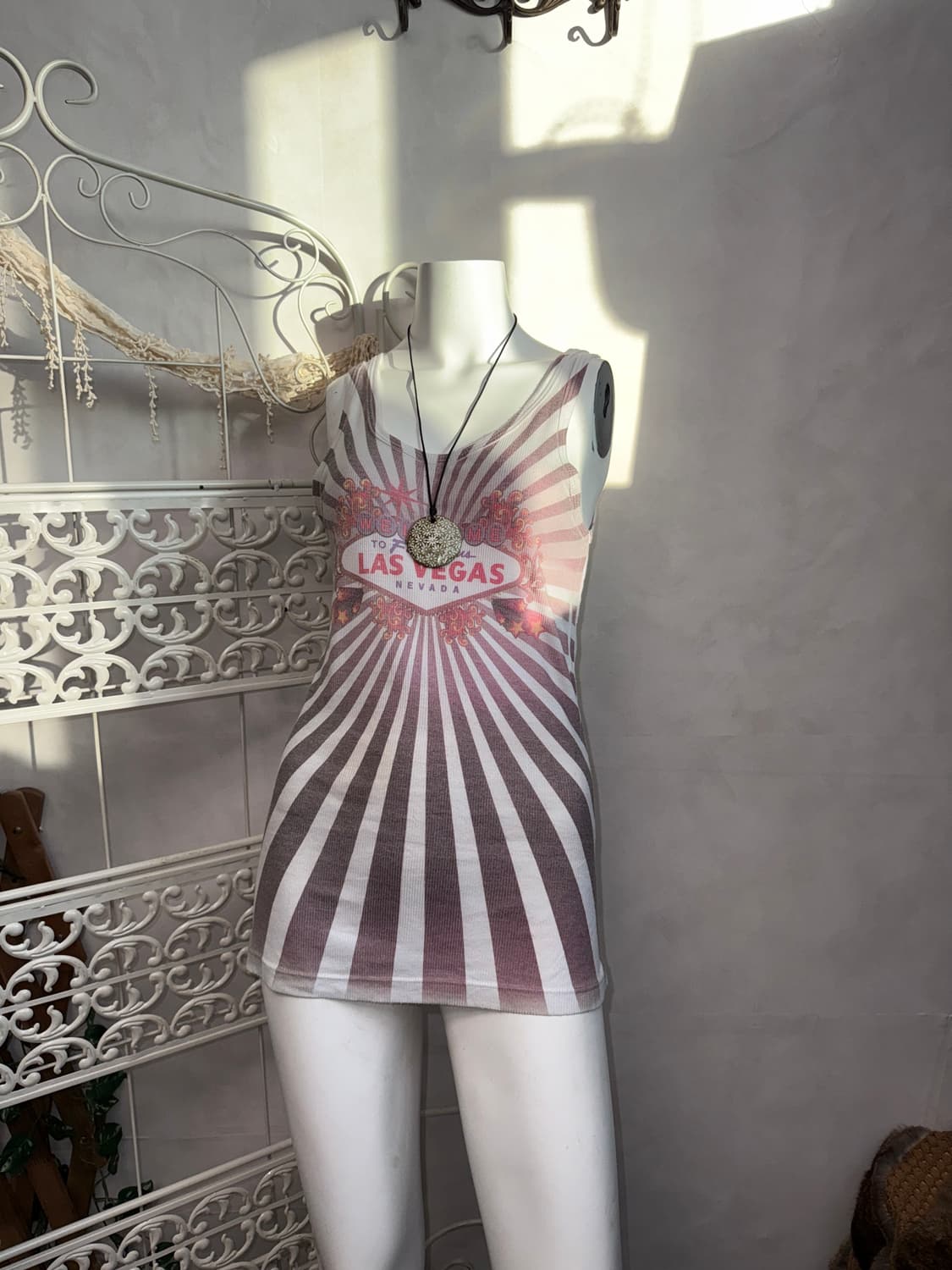 Washing pink gradient Las Vegas 슬리브리스 상품이미지1