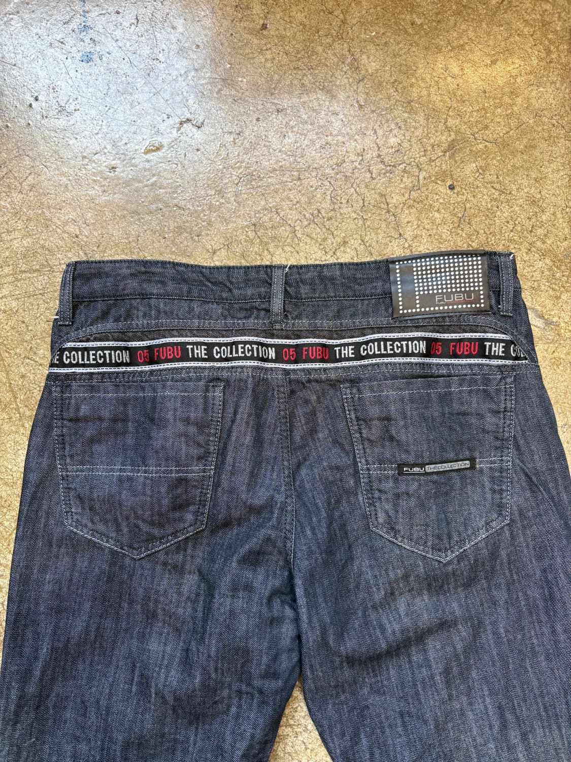 2010s FUBU 자수 흑청 생지 데님 상품이미지7