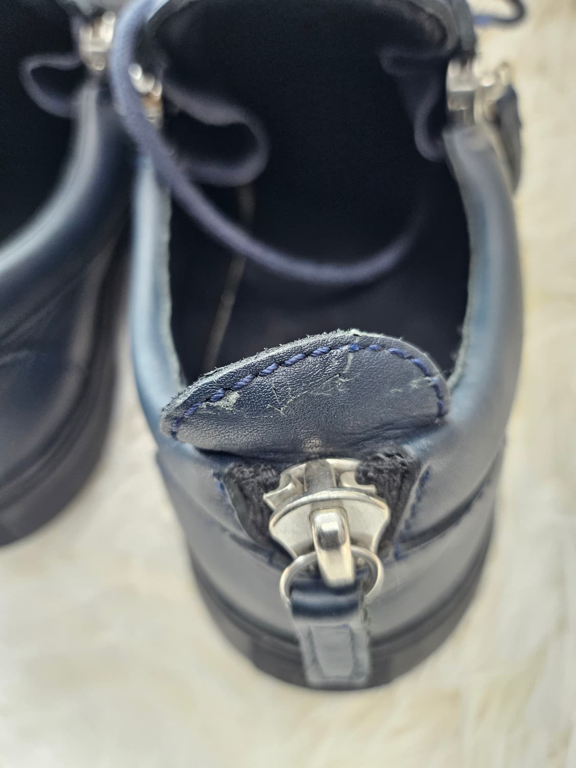 쥬세페 자노티 블랙 레더 스니커즈 255(40) 상품이미지5