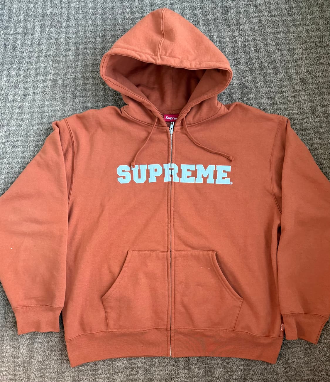 Supreme 슈프림 컬리지에이트 아플리케 후드집업 스웨트셔츠 러스트 상품이미지2