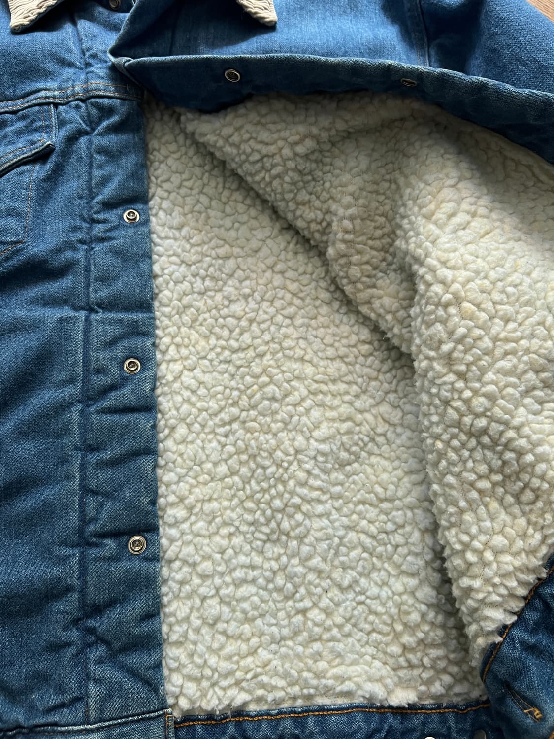 [2XL]90's Made in USA 쉐르파 라이닝 데님 트러커 자켓 상품이미지6