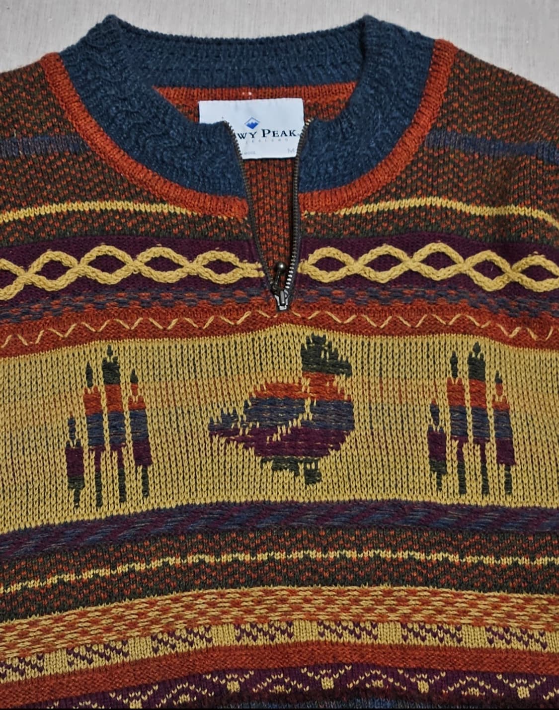 스노위피크 빈티지 반집업 니트/snowy peak 상품이미지3