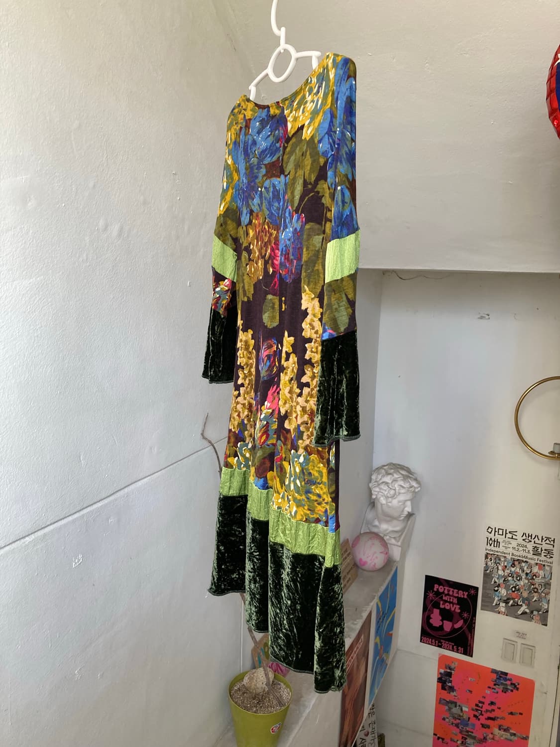 Max&Co 막스마라 플라워패턴 벨벳 원피스 상품이미지7