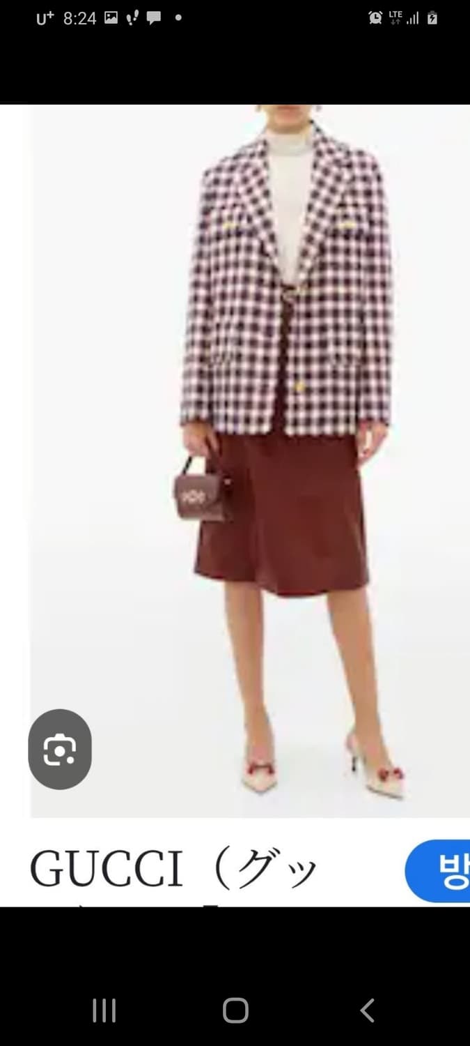 구찌 겨울체크자켓     36(실용55~정66) 상품이미지1