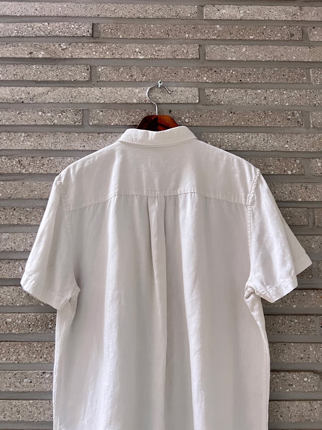 [XL]Lee 싱글포켓 화이트 코튼 린넨 셔츠 상품이미지6