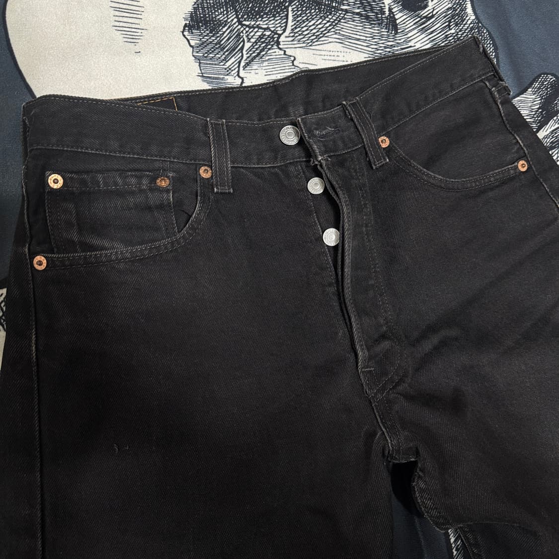 90s 리바이스 USA 501 0660 블랙진 W31L32 사이즈  상품이미지3
