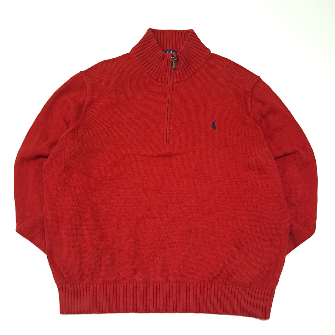 CL192 2XL 폴로 코튼 하프집업 니트 상품이미지1