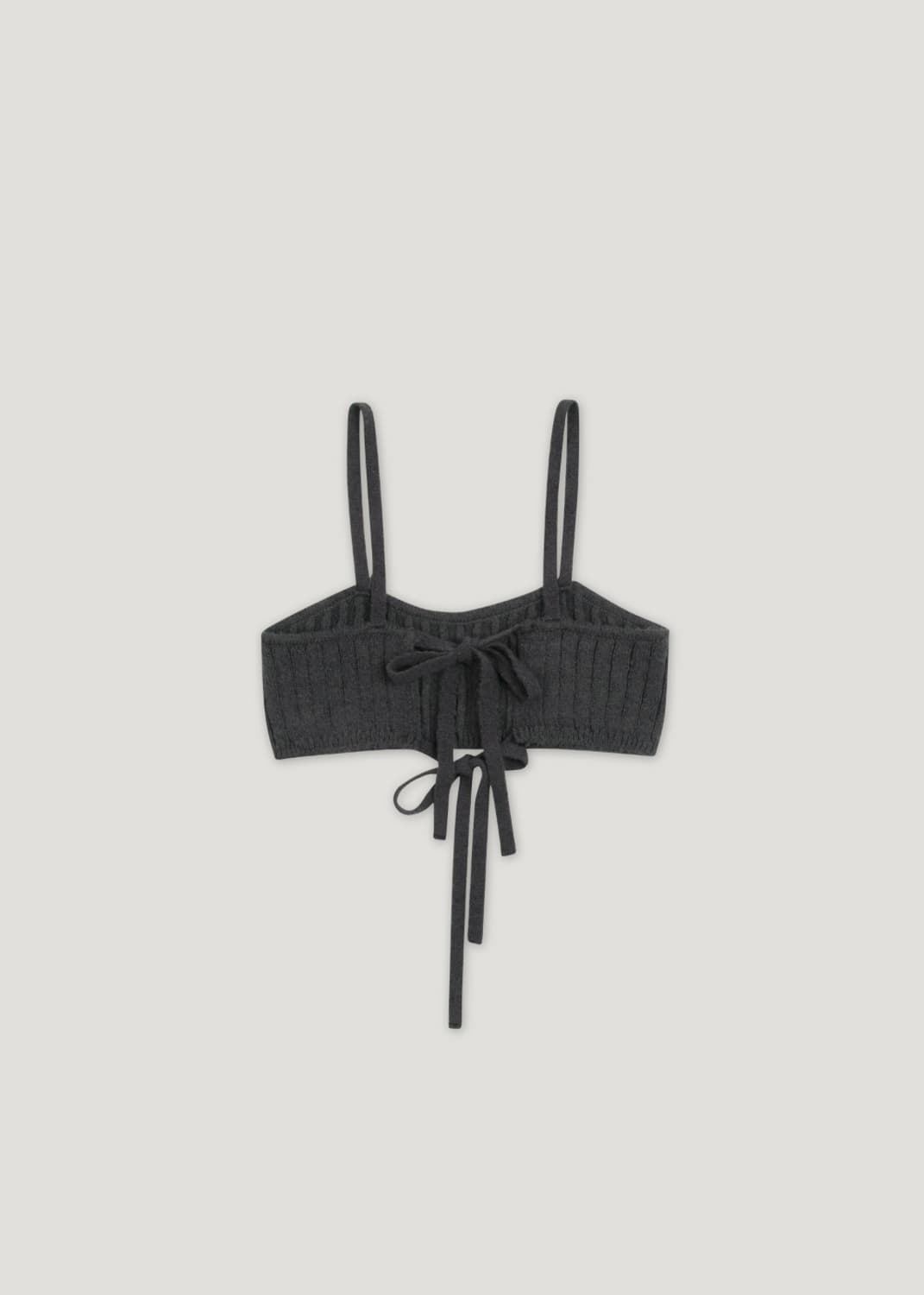 아르토 Strap Cropped Knit Bustier Charcoal 상품이미지7