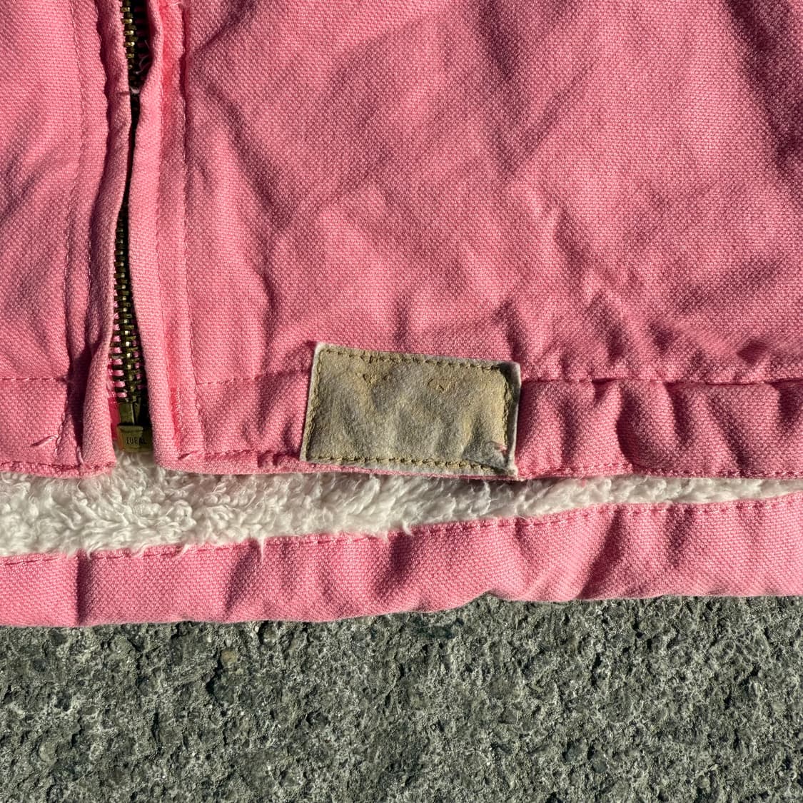 빈티지 양털 후드 워크자켓 핑크 상품이미지5