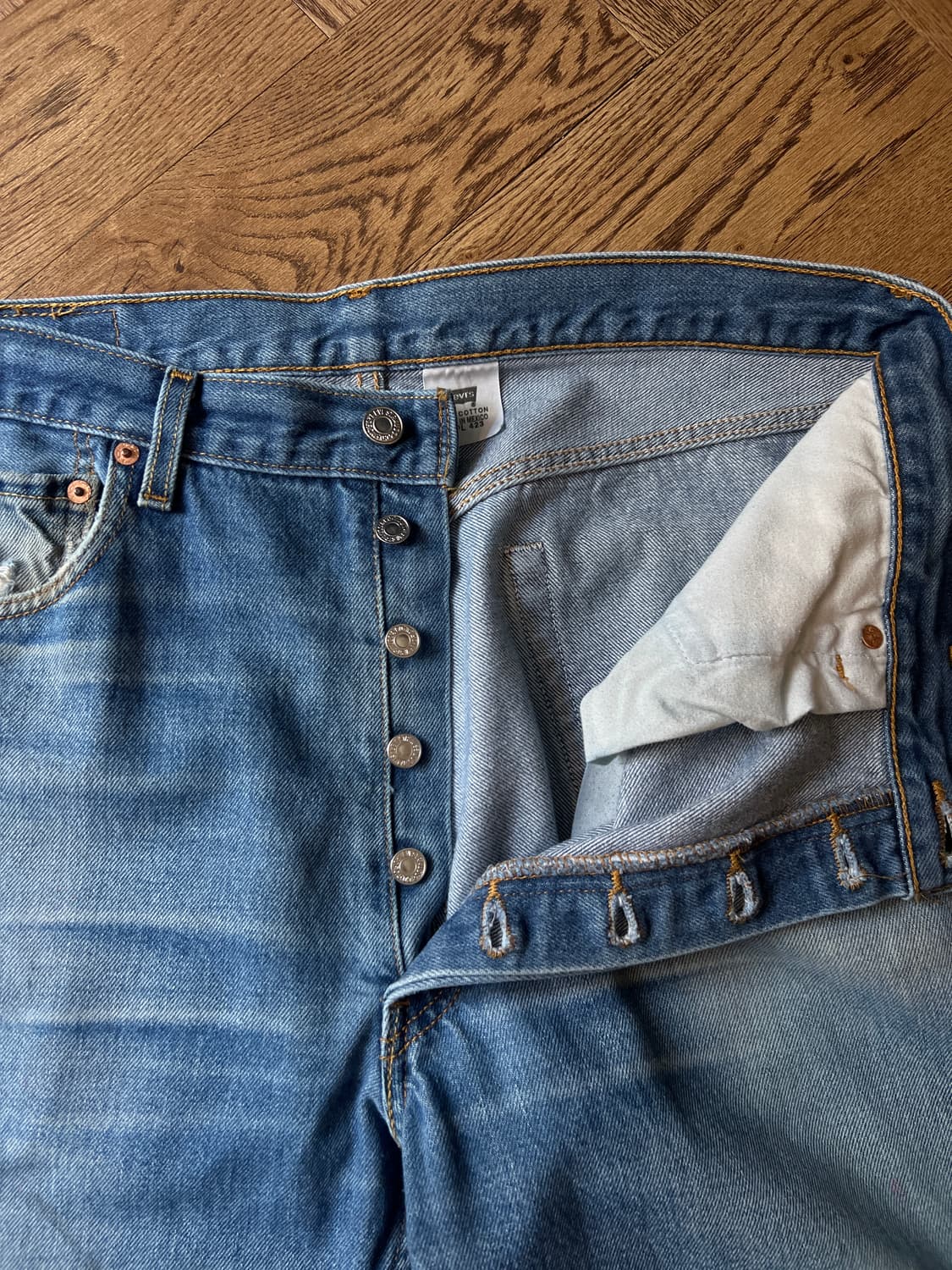 [36]00's 리바이스 USA 501XX 맥시코제 빈티지 워싱 데님팬츠 상품이미지3