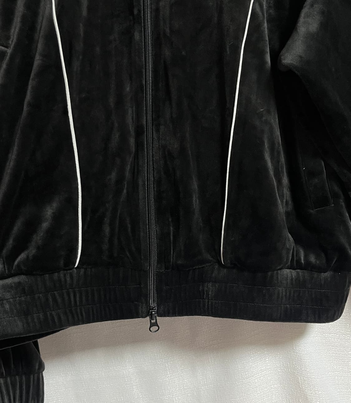 널디 오버핏 크롭 벨벳 져지 트랙탑 자켓 점퍼 L 상품이미지5
