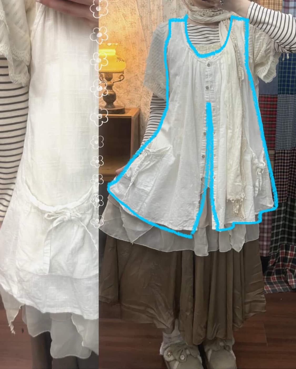 코네코야빈티지 민소매 바선생 원피스 마루빈티지모리노가토카모메산장스즈코 상품이미지2