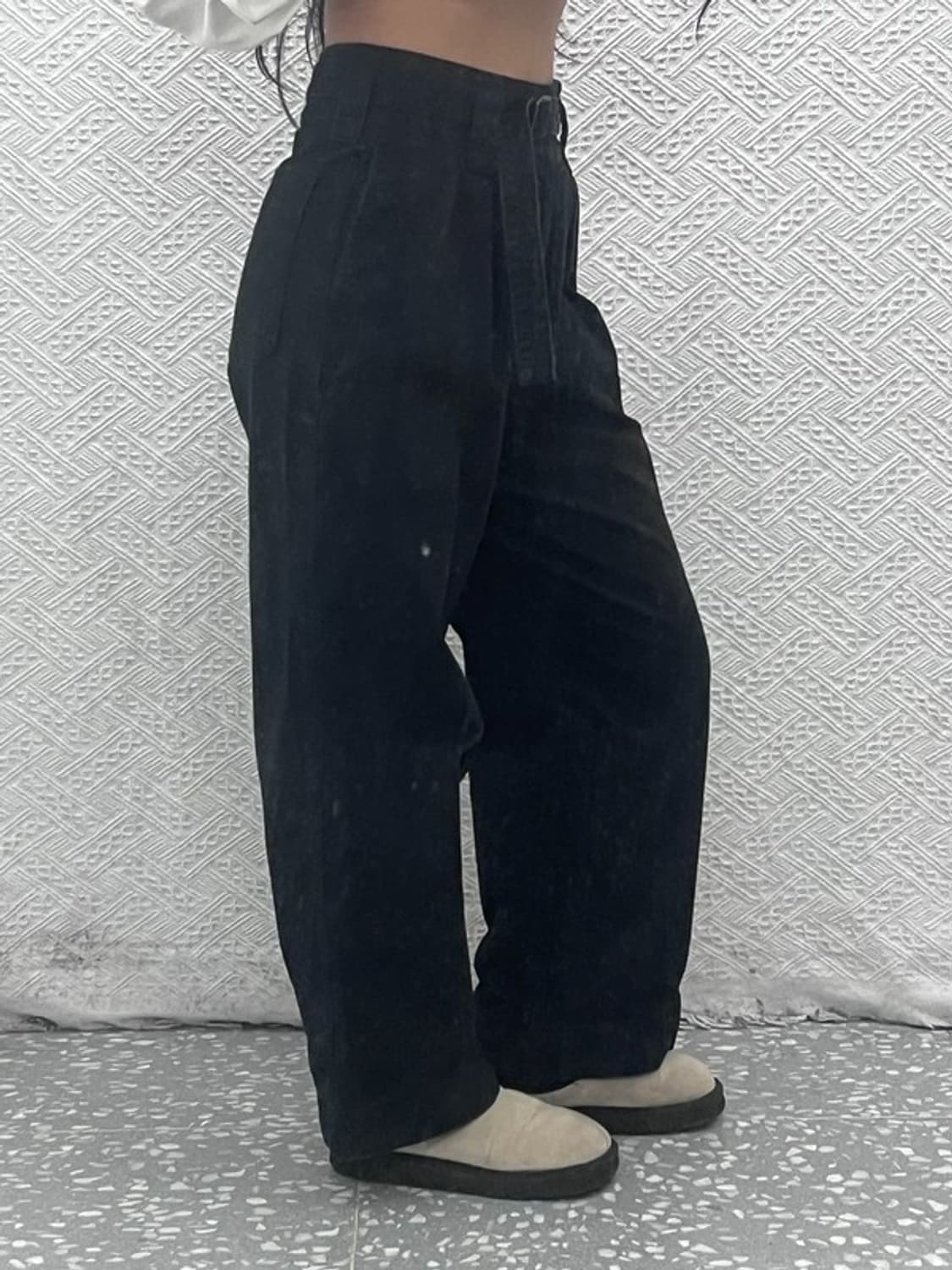 유니클로 U 모던시크 벨티드 핀턱 코튼팬츠 C07545 상품이미지1