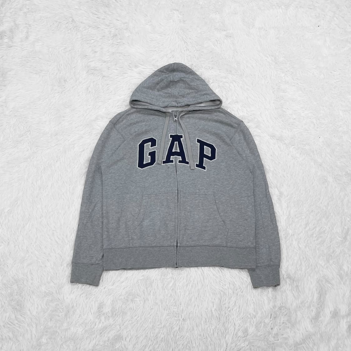 갭 GAP 스펠 로고 후드집업 그레이 상품이미지2