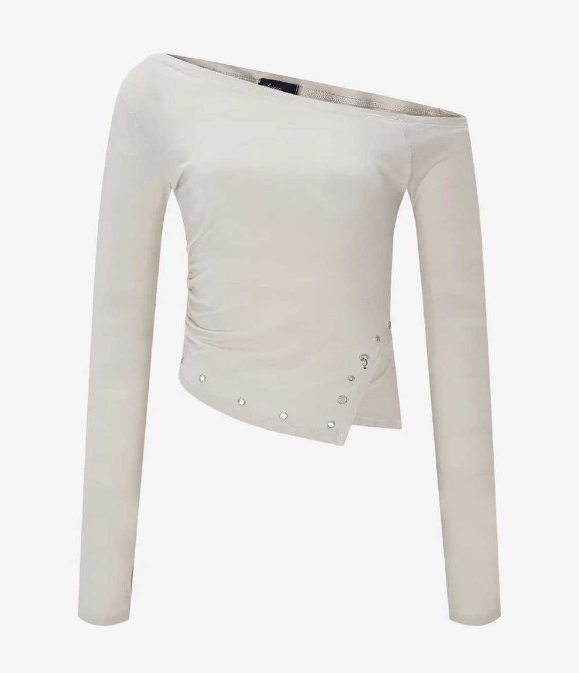 (새상품) 플노팔 레미탑 베이지 레미 언발 셔링 롱슬리브 상품이미지2