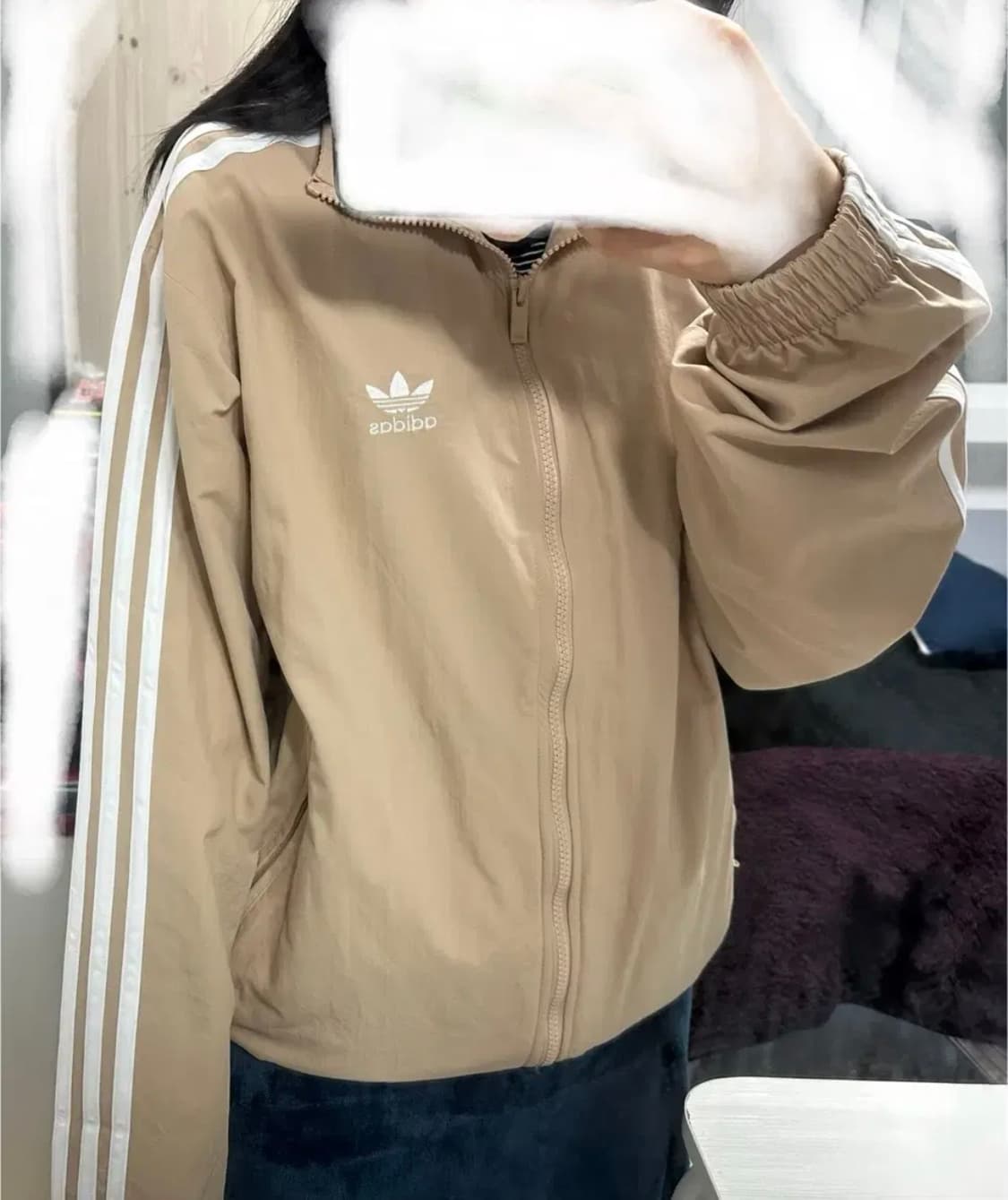 아디다스 아디컬러 우븐 파이어버드 트랙탑 매직베이지m 상품이미지4