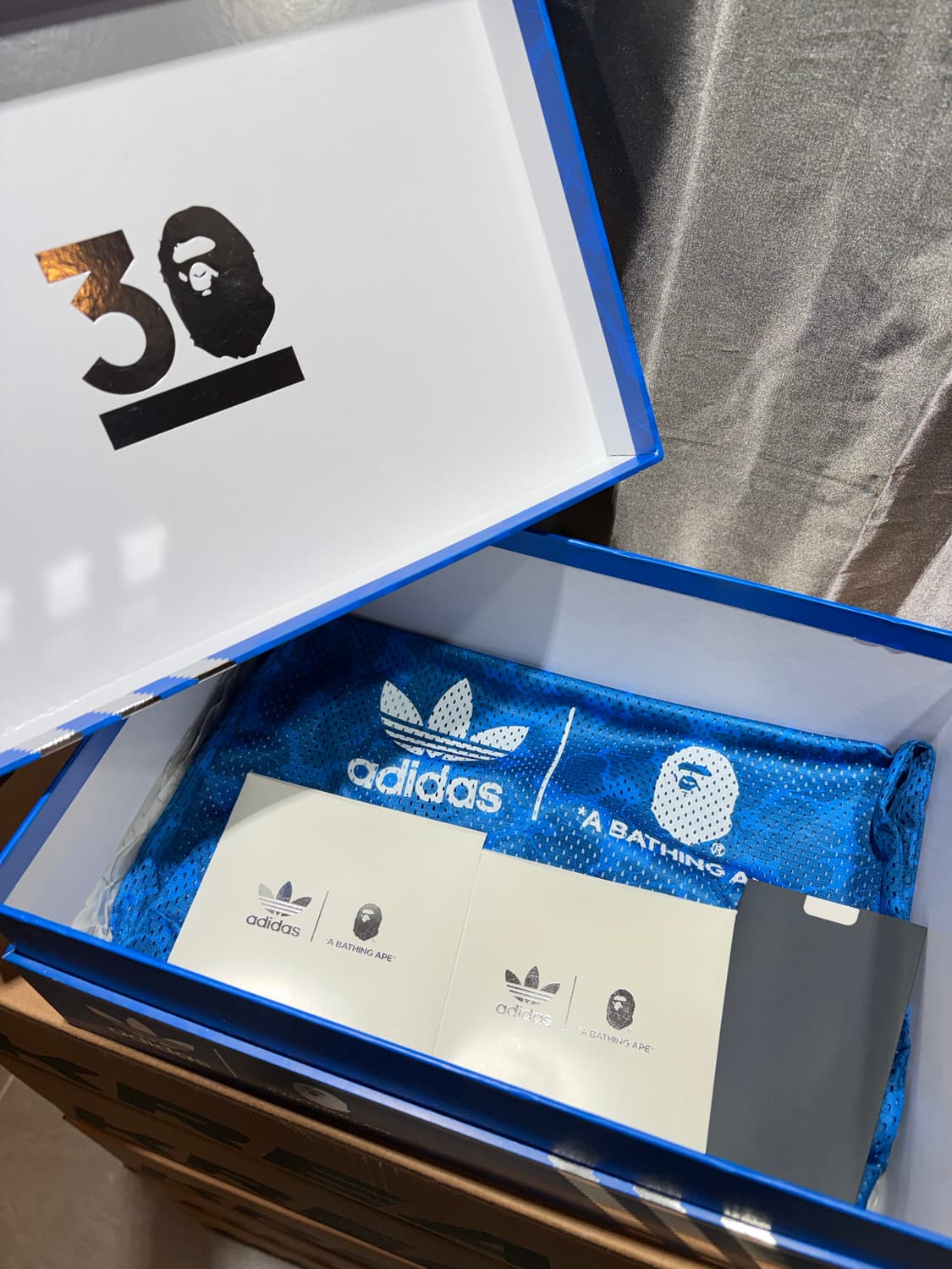 (새상품) 285, 255 아디다스 x 베이프 포럼 로우 블루 카모 상품이미지4