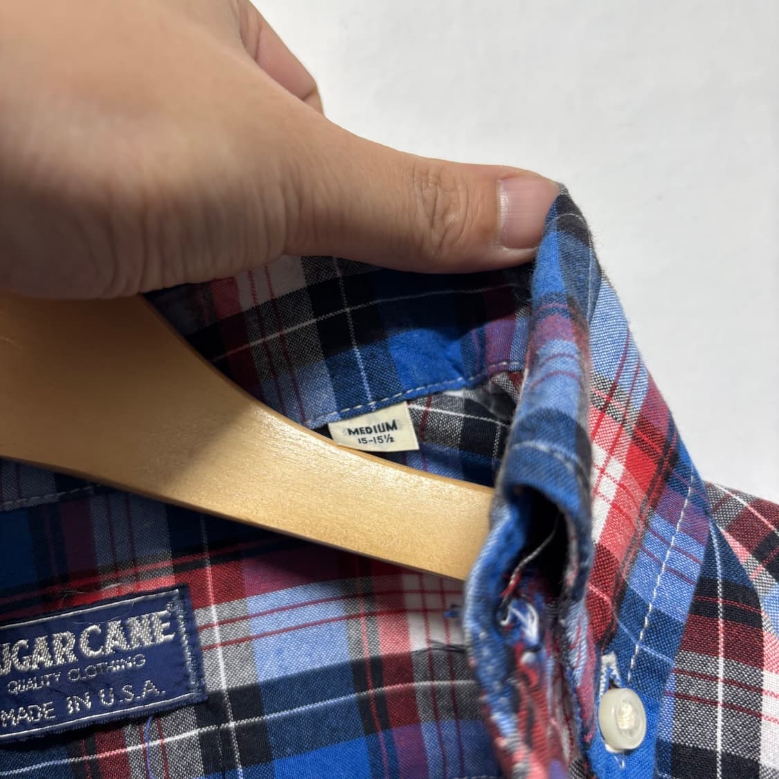 슈가케인 블루 체크셔츠 상품이미지4