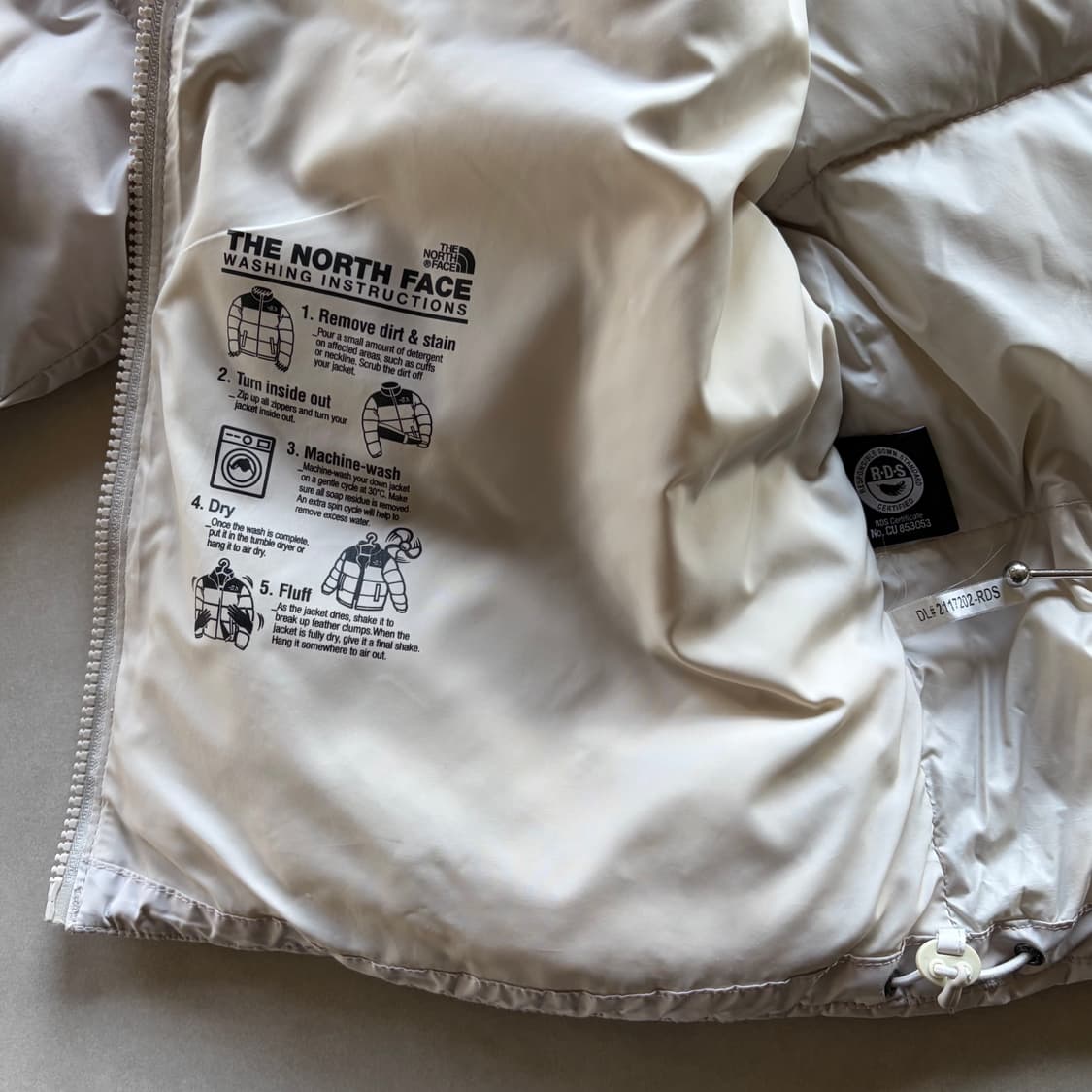 [XS]노스페이스 로프티 구스다운 패딩 자켓 화이트 샌드 상품이미지8
