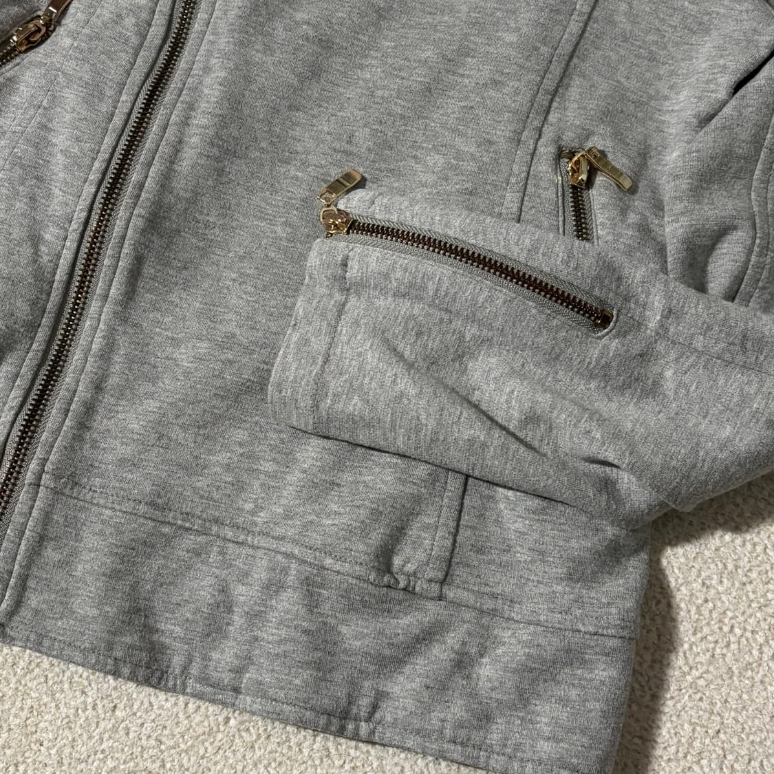 일본빈티지 y2k 골드포인트 그레이 아우터 상품이미지3