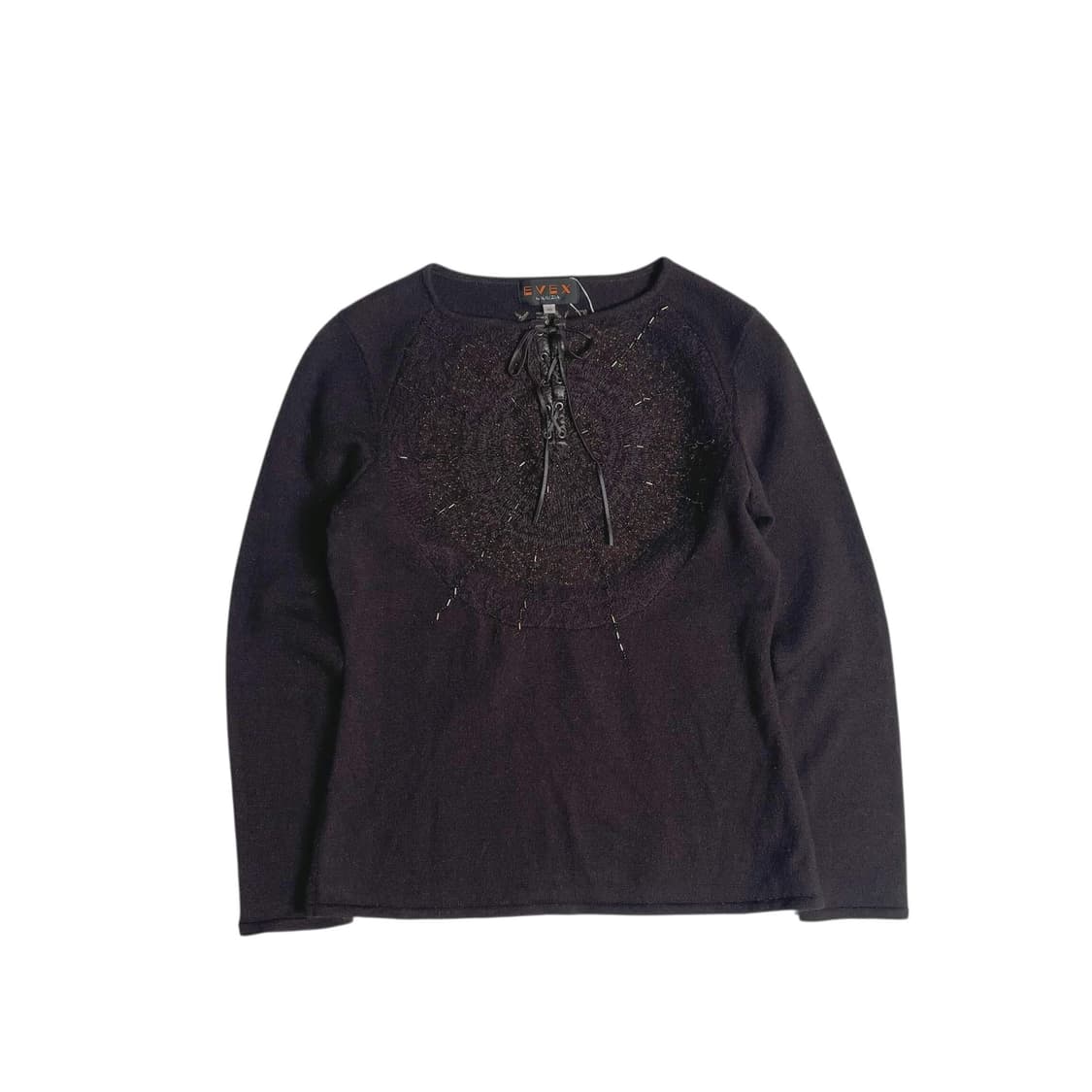 Krizia 비즈 레더 끈 울 블렌드 니트 상품이미지1