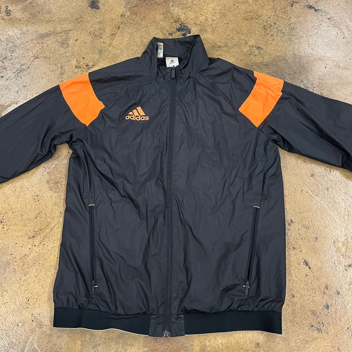 [정품/100] 아디다스 블랙 오렌지 바람막이 자켓 b19 상품이미지3