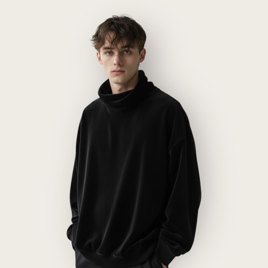 100/ 생로랑 23F/W 벨벳 터틀넥 스웨터 상품이미지1