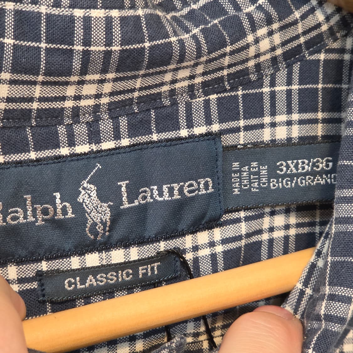 폴로 랄프로렌 네이비 체크 셔츠 상품이미지8