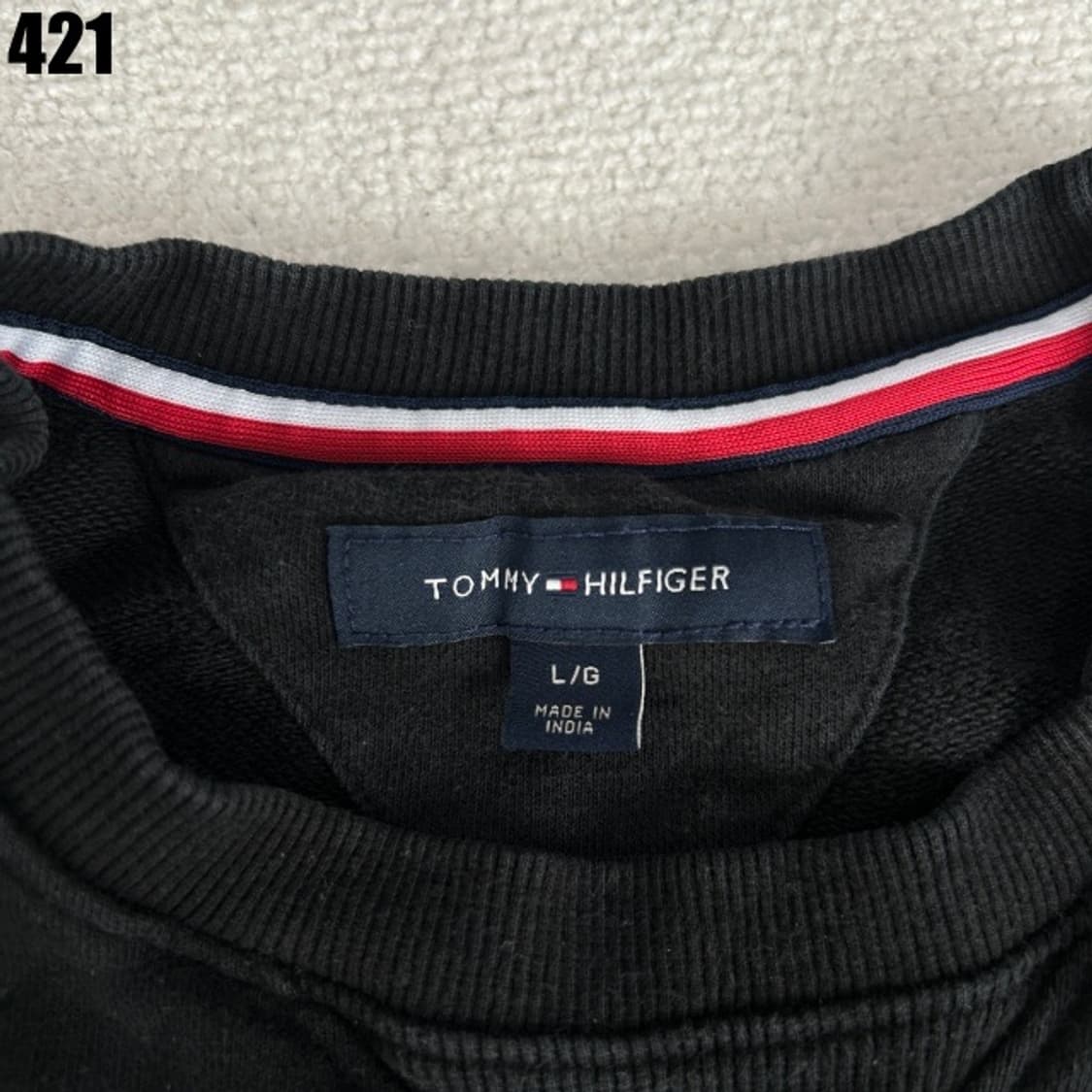 타미힐피거 블랙 맨투맨  상품이미지2