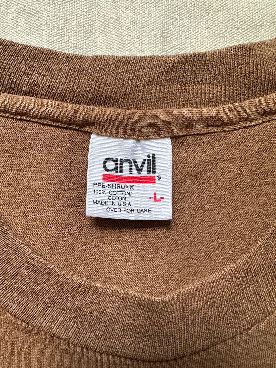 anvil 90s USA 브라운 티셔츠 L 상품이미지7