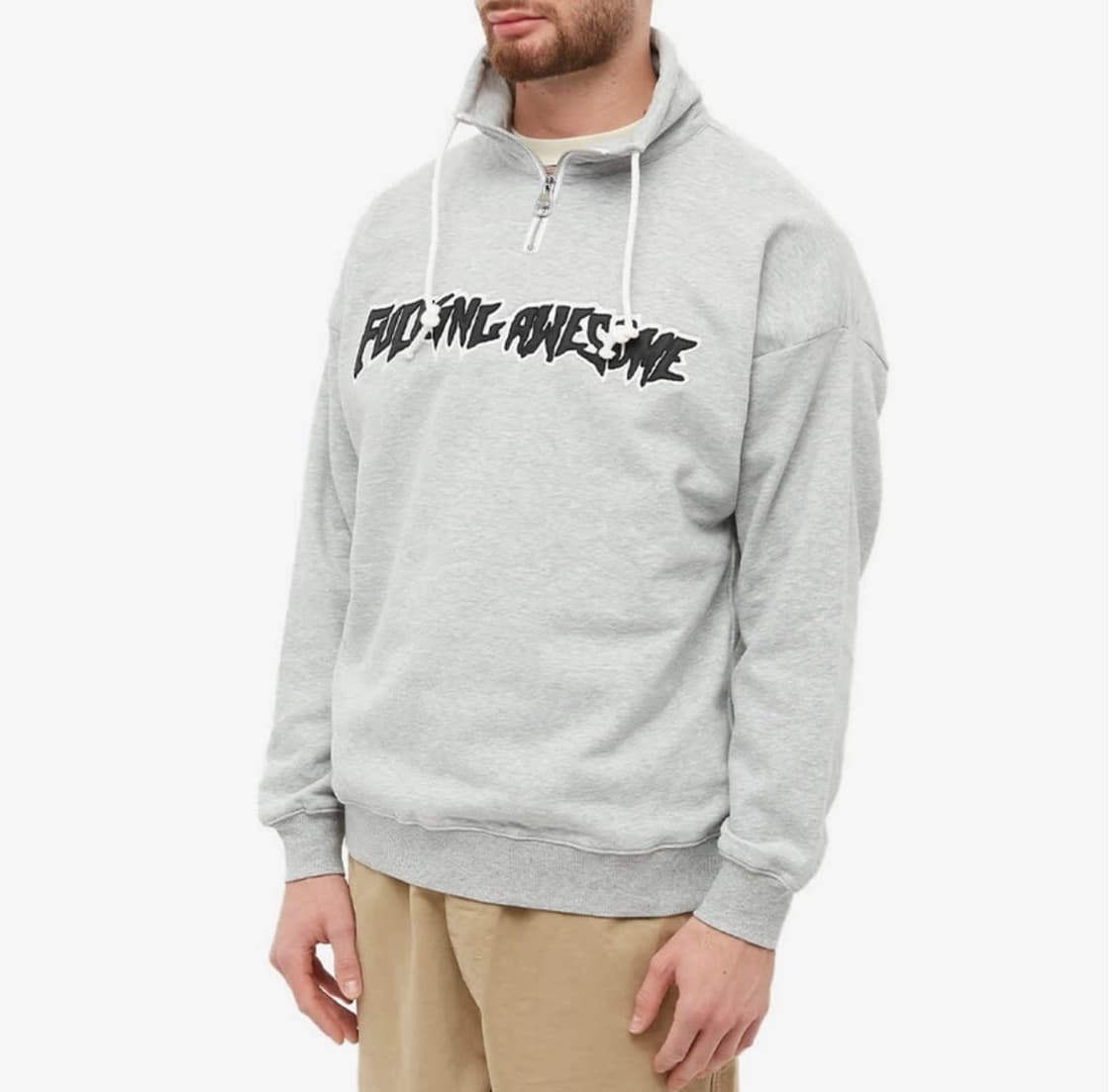 Fucking awesome 퍼킹어썸 쿼터집 풀오버 [헤더 그레이-M] 상품이미지2