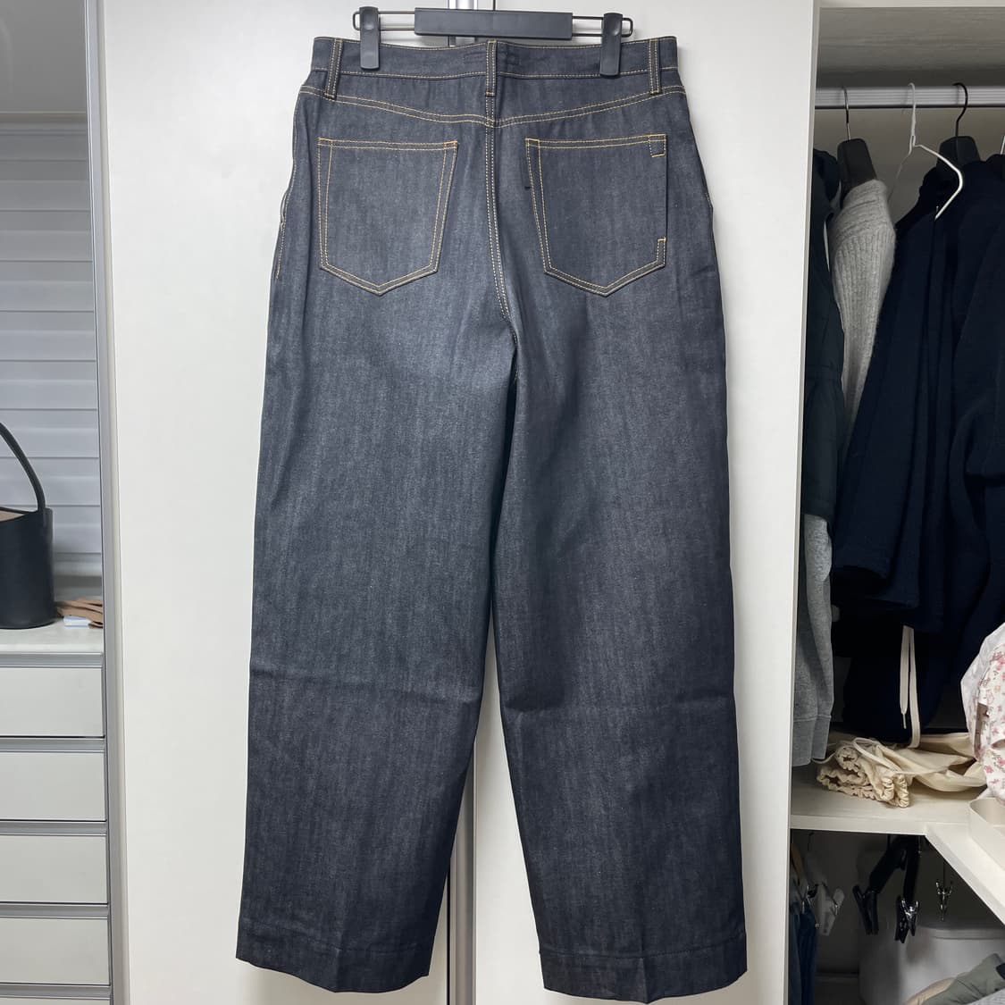 (새제품)넌블랭크 생지 와이드 핏 팬츠_INDIGO XXL 상품이미지2