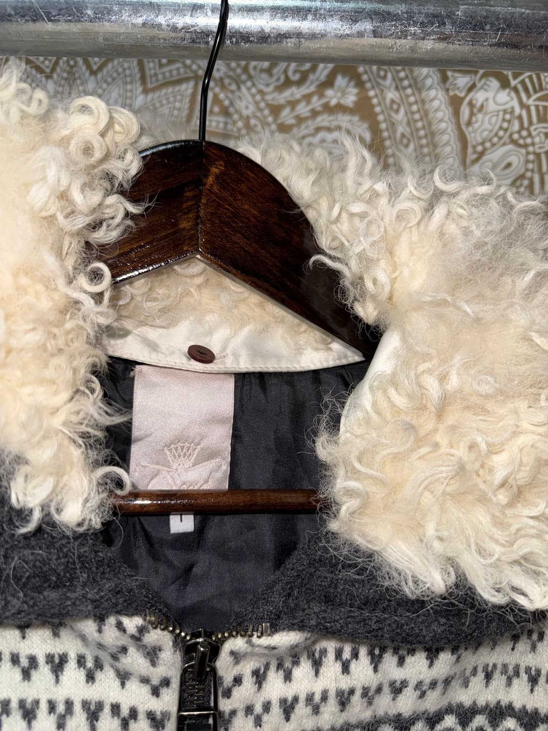 O’2nd 에스닉 니트 후드 패딩  상품이미지5