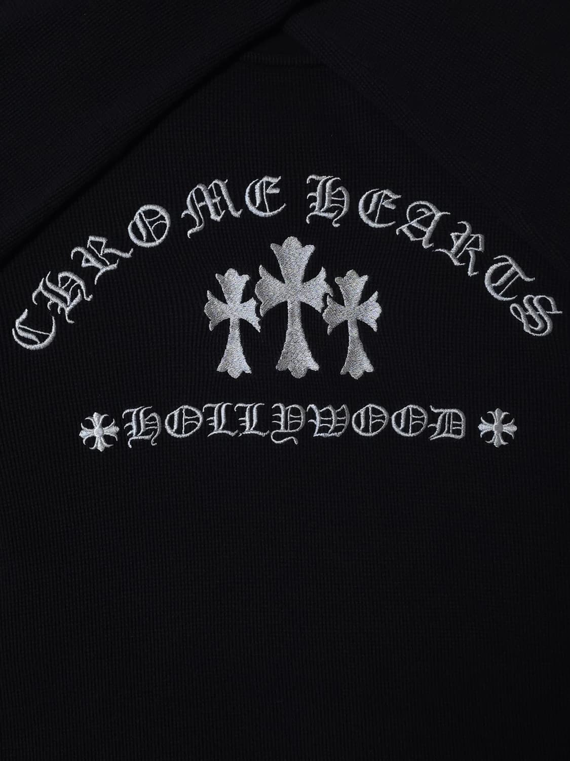 [L] 크롬하츠 세메터리 헨리넥 와플 니트 블랙 상품이미지5