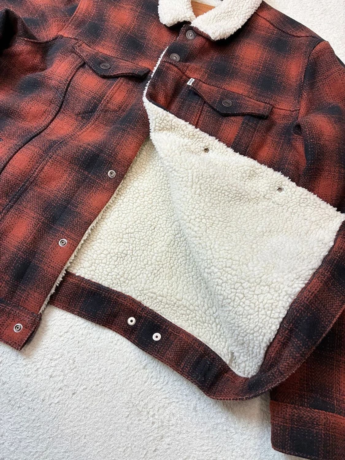 리바이스 00's 쉐르파 타탄체크 트러커 자켓 PN6216 상품이미지5