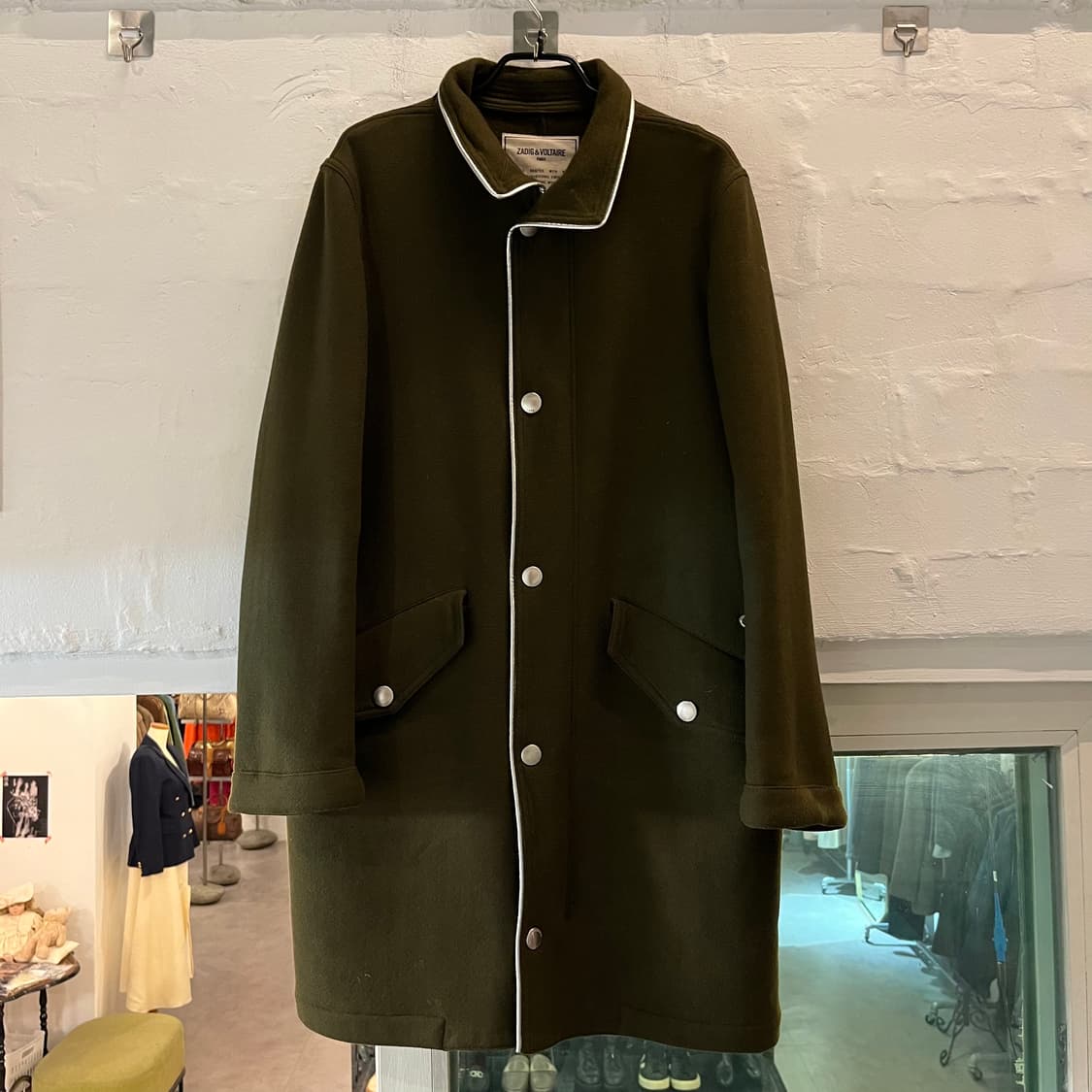 Zadig&Voltaire 실버 스트리밍 울 집업 코트 1 상품이미지1